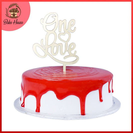 One Love Cake Topper (Golden)