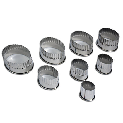Oval Shape Cookie Cutter Stainless Steel 8Pcs Set