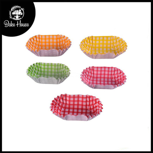 Oval Shape Pastries Liners 48pcs Pack