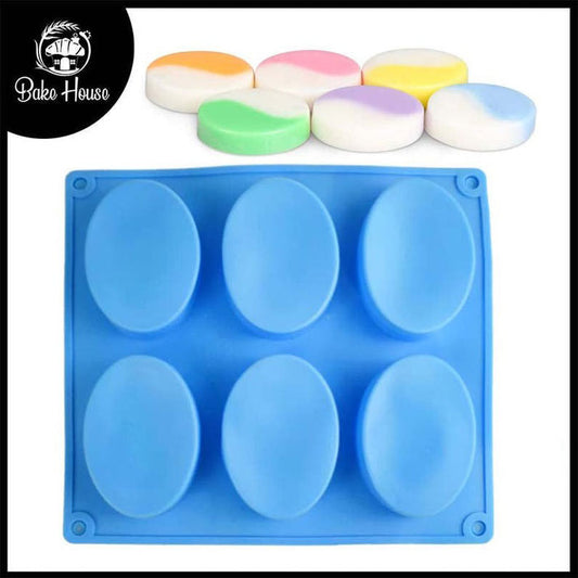 Oval Shape Silicone Soap Mold 6 Cavity design 5