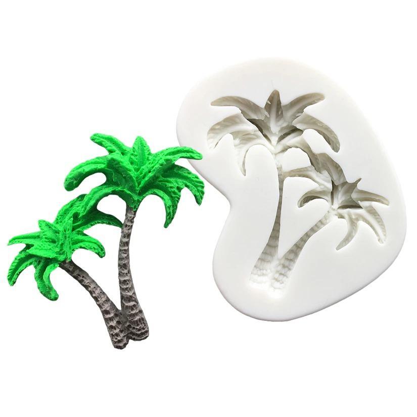 Palm Tree Silicone Fondant & Chocolate Mold 2 Cavity