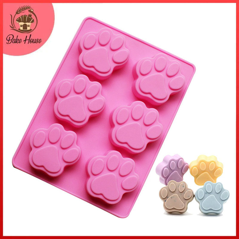 Paw Silicone Soap & Baking Mold 6 Cavity