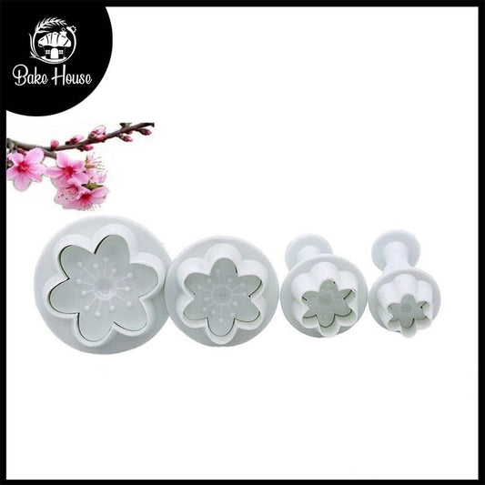 Peach Blossom Plunger Cutter 4Pcs Set Plastic