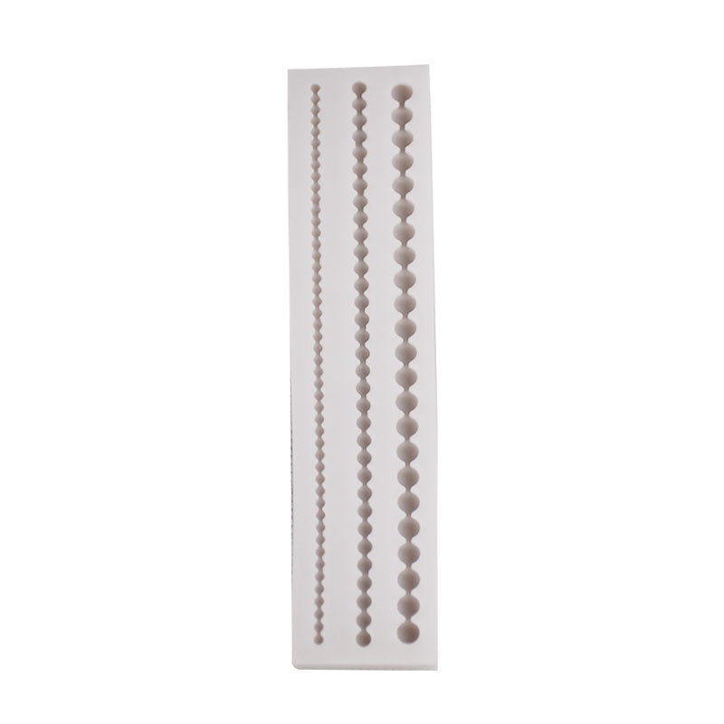 Pearl Beads Border Silicone Fondant Mold 3 Cavity Small