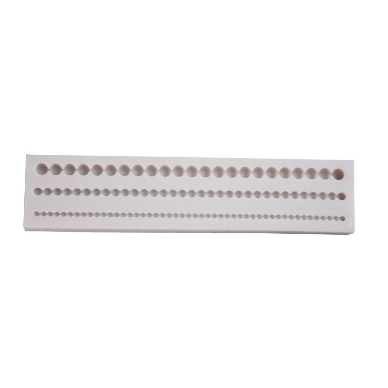 Pearl Beads Border Silicone Fondant Mold 3 Cavity Small