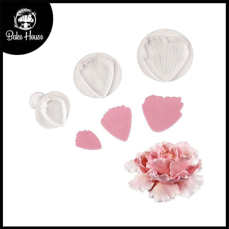 Peony Petals Fondant & Cookie Plunger Cutter 3 Pcs Set