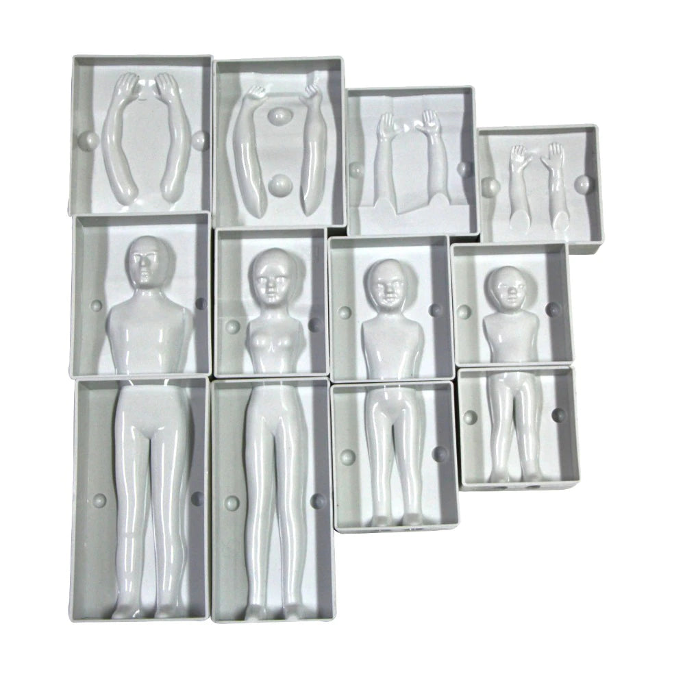 Peoples Fondant Mold 12Pcs Set Plastic