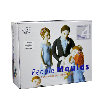 Peoples Fondant Mold 12Pcs Set Plastic