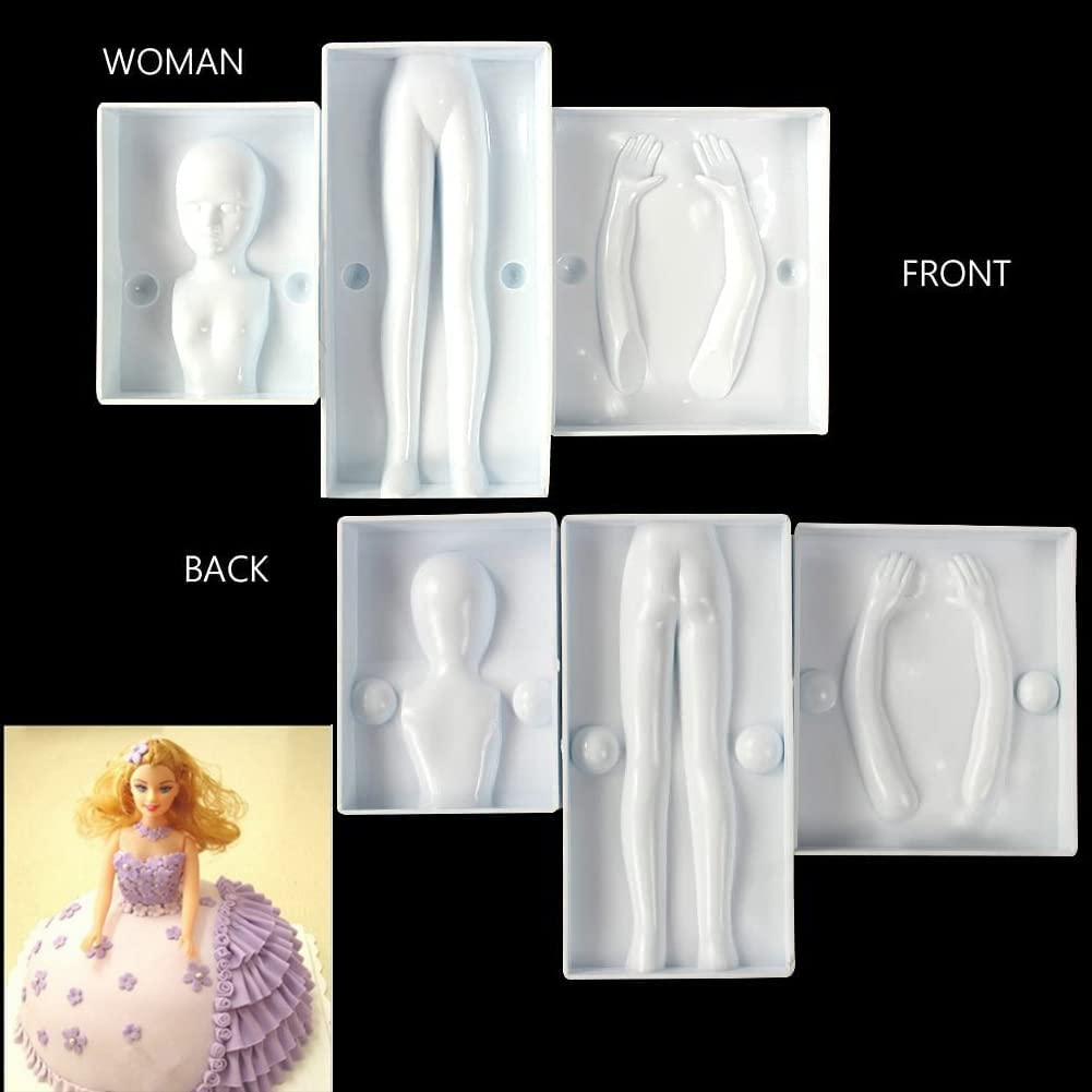 Peoples Fondant Mold 12Pcs Set Plastic