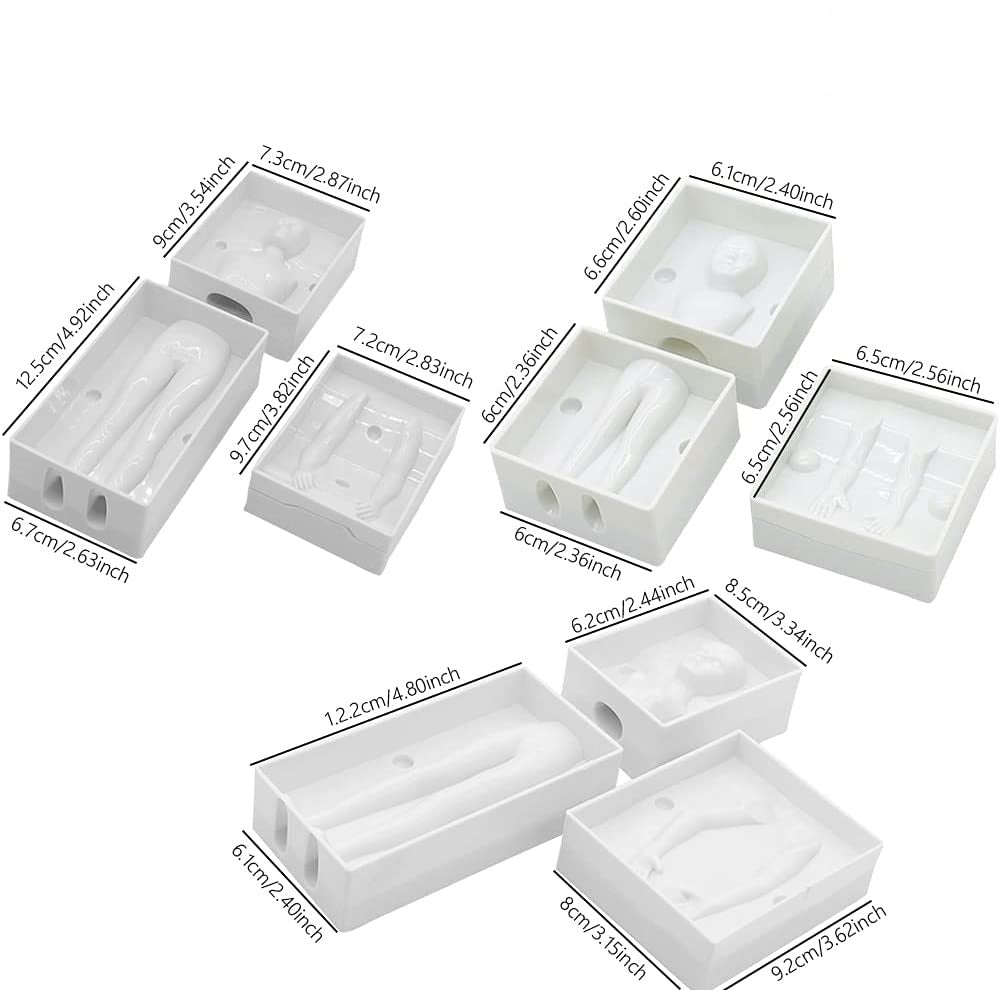 Peoples Fondant Mold 12Pcs Set Plastic