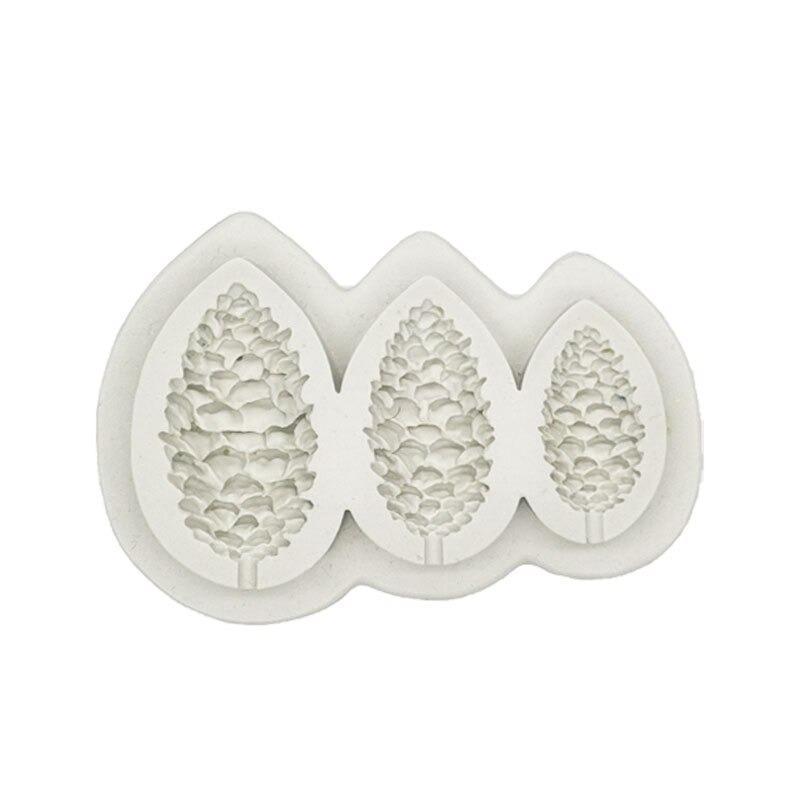 Pine Cone Silicone Fondant & Chocolate Mold 3 Cavity