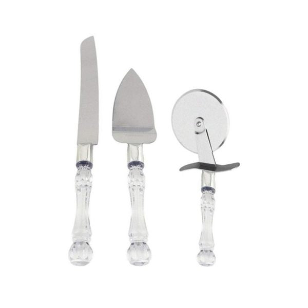Pizza Cutter Lifter & Cutting Knife Steel 3Pcs Set