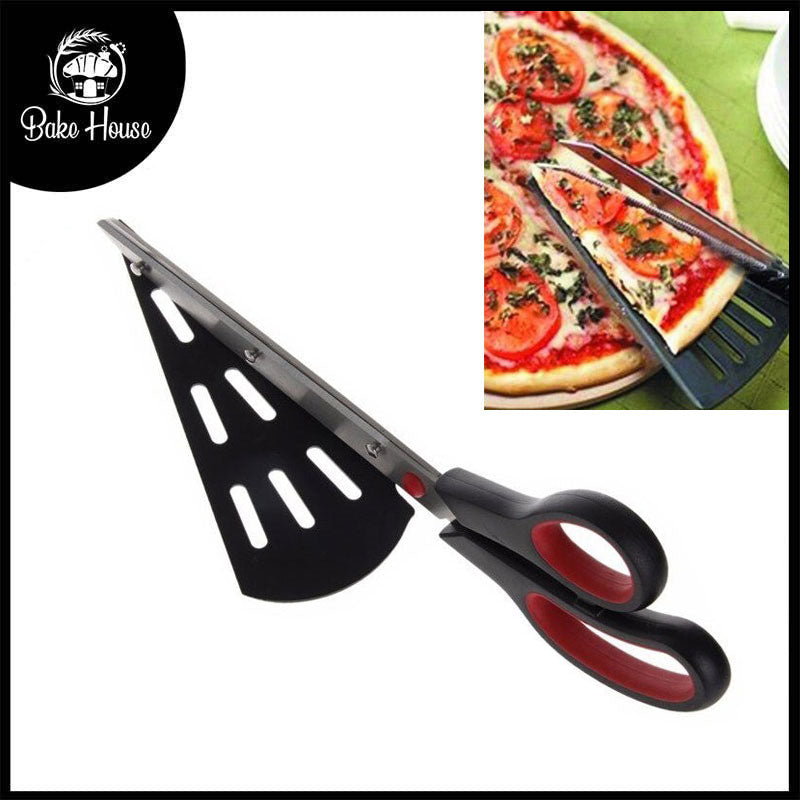 Pizza Scissor Lifter And Cutter Stainless Steel