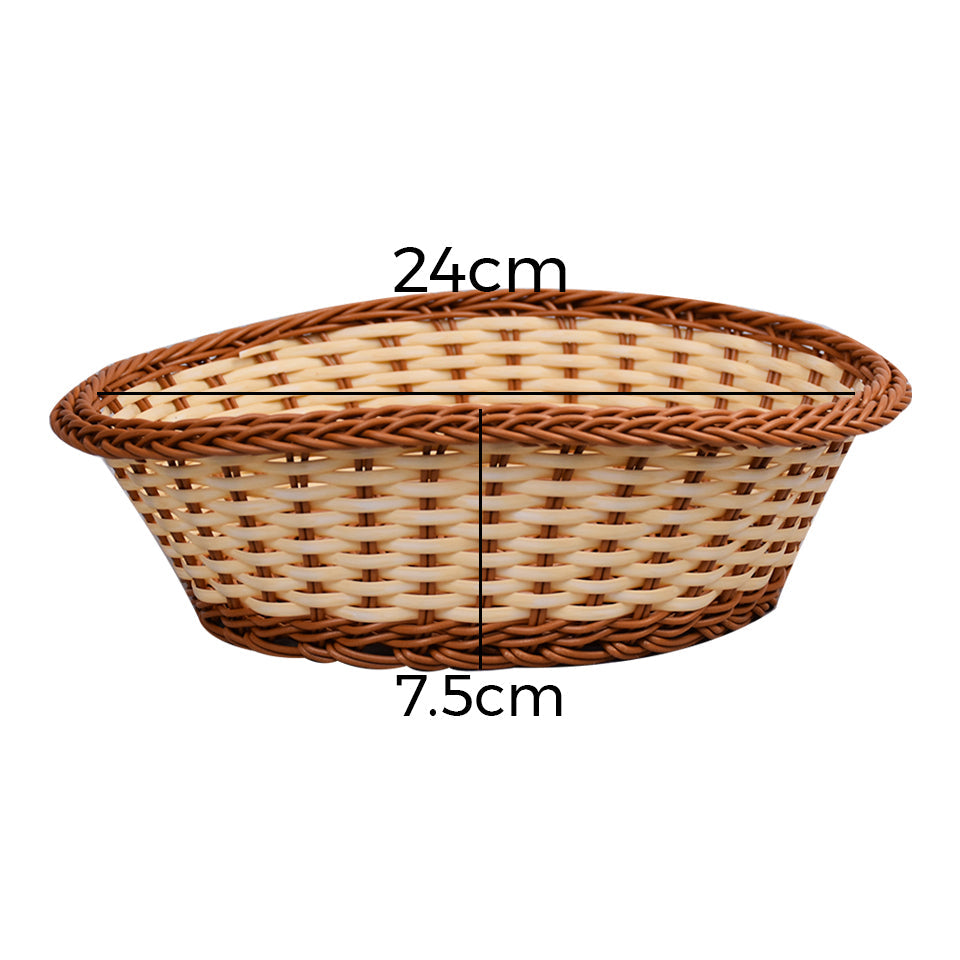 Plastic Woven Decoration & Storage Basket Design 04 Medium