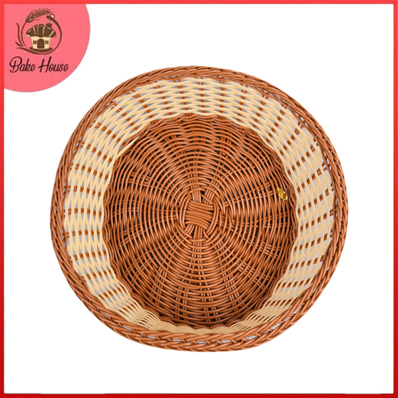 Plastic Woven Decoration & Storage Basket Design 04 Medium