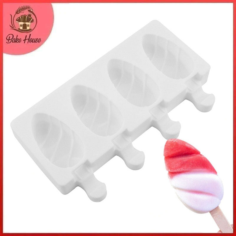 Popsicle Mold Silicone 4 Cavity Best For Ice Cream