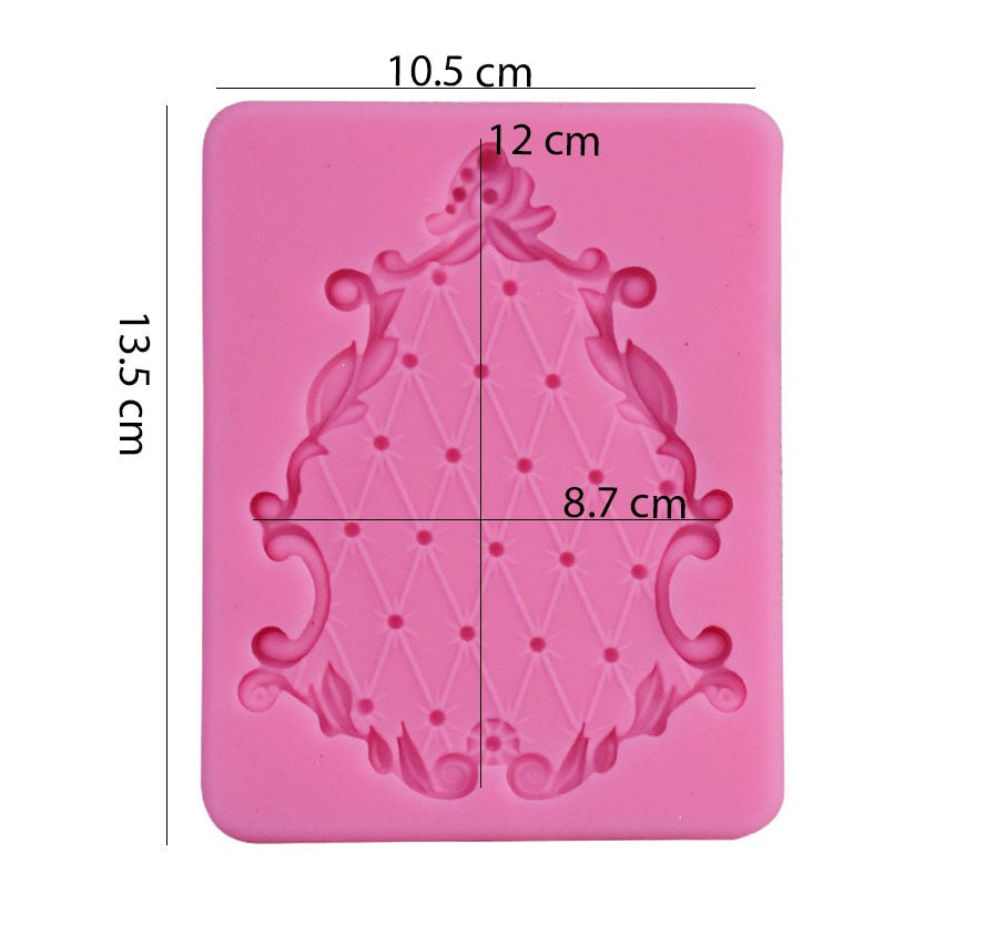 Pouf Designing Border Silicone Fondant Mold