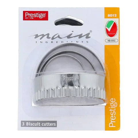 Prestige 3 Biscuit Cutters Stainless Steel