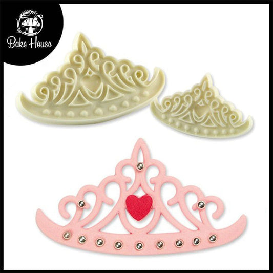 Princess Tiara Fondant Cutter 2Pcs Set Plastic