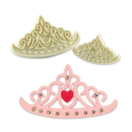 Princess Tiara Fondant Cutter 2Pcs Set Plastic