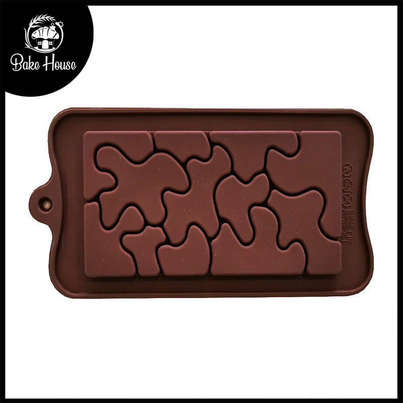 Puzzle Flow Shape Silicone Chocolate Bar Mold