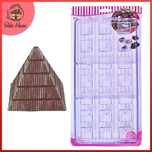Pyramid Acrylic Chocolate & Candy Mold 21 Cavity