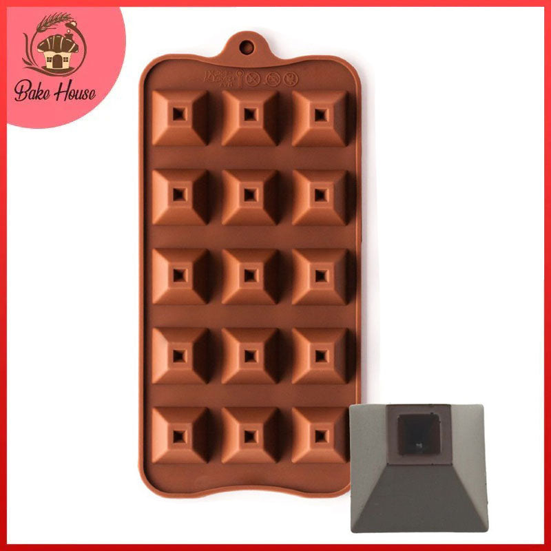 Pyramid Silicone Chocolate & Candy Mold 15 Cavity