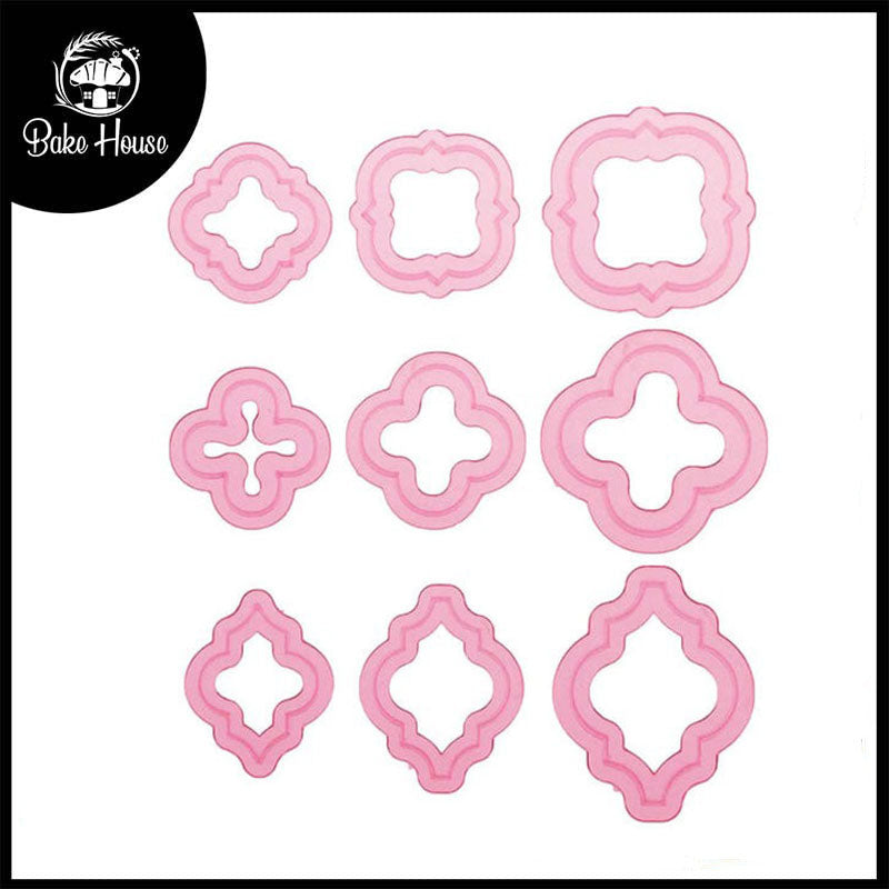 Quatrefoil Element Cutter 9Pcs Set Plastic