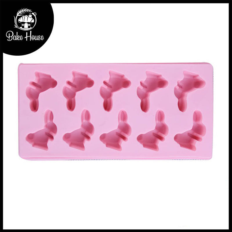 Rabbit Silicone Chocolate & Jelly Mold 10 Cavity