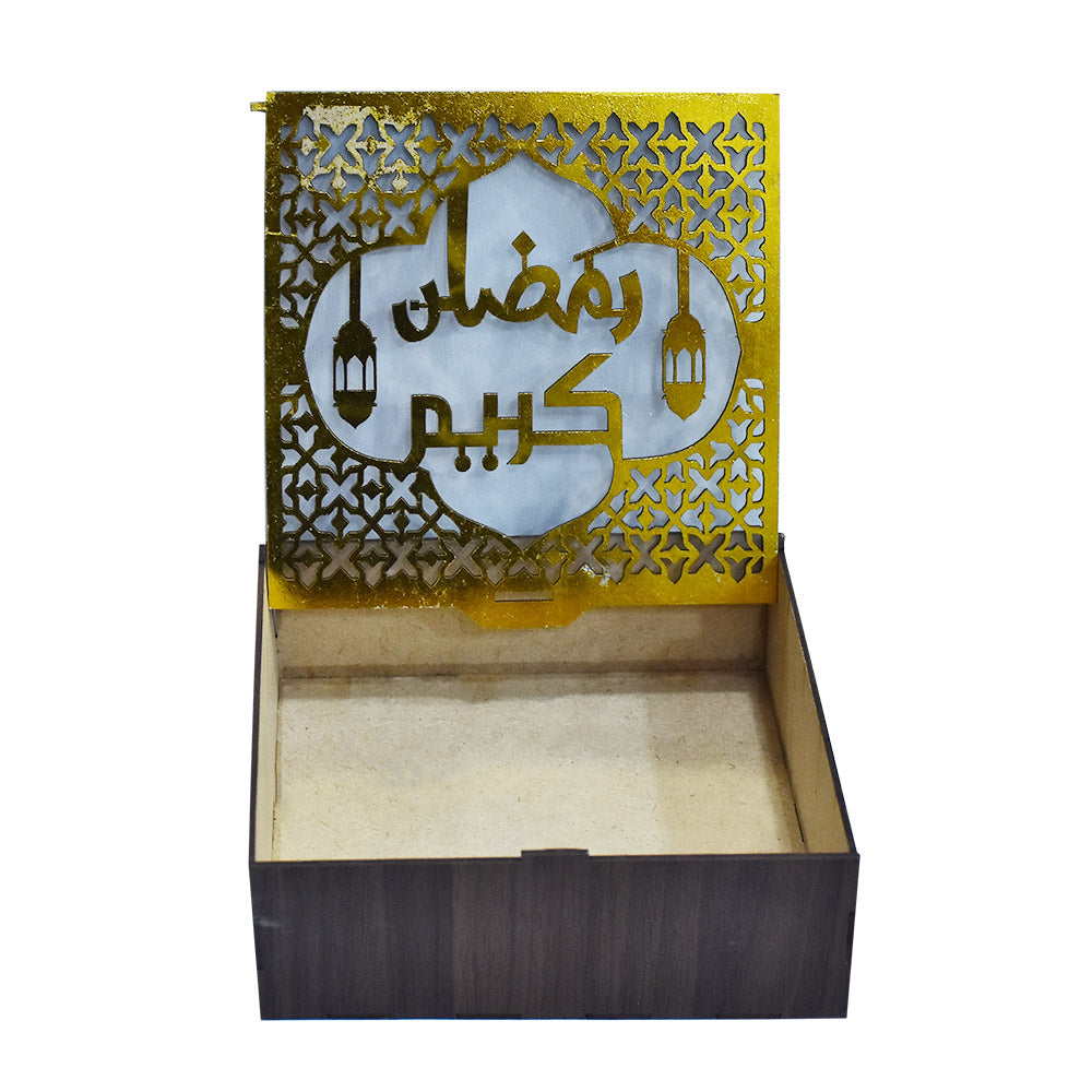 Ramadan Kareem Wood Gift Box Golden