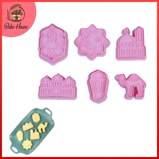 Ramzan & Eid Theme Cookie Cutter Plastic 6Pcs Set