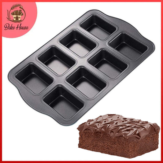 Rectangle Brownie Baking Tray 8 Cavity Non Stick
