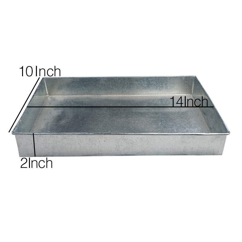 Rectangle Cake Brownies Baking Tray Galvanized Steel 10 X 14 Inch Bake House The Baking Treasure