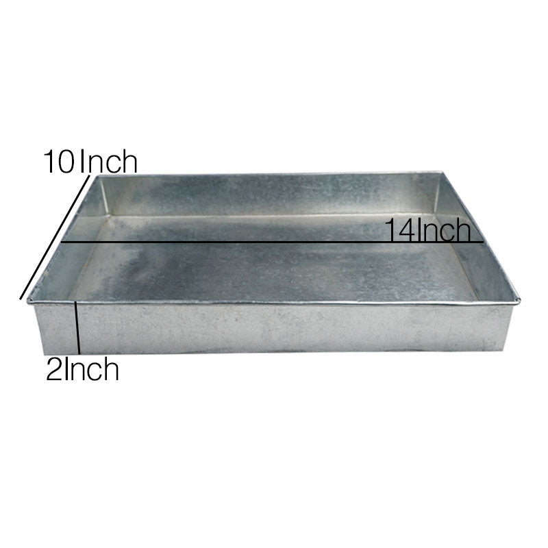 Rectangle Cake & Brownies Baking Tray Galvanized Steel 10 X 14 Inch