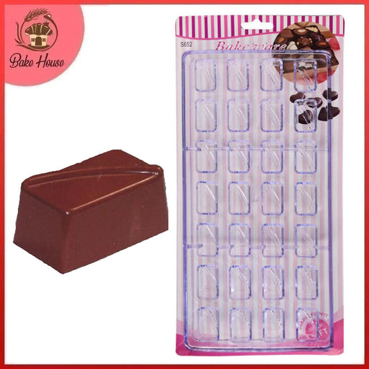 Rectangle Candy Shape Acrylic Chocolate & Candy Mold 28 Cavity