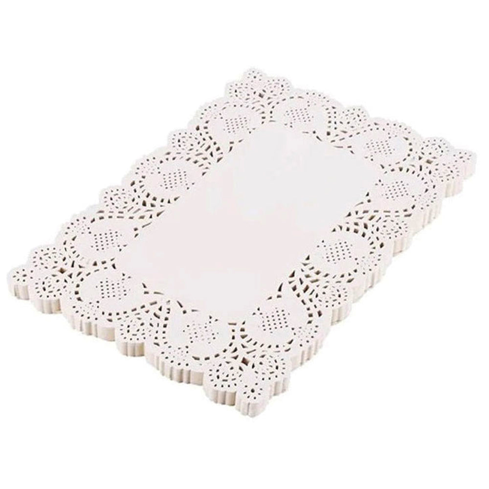 Rectangle Doilies Paper 50Pcs Pack Medium