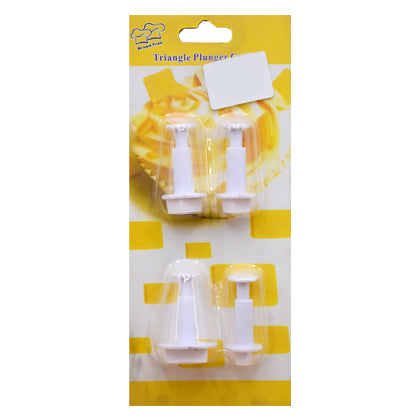 Rectangle Plunger Fondant Cutter 4Pcs Set Plastic