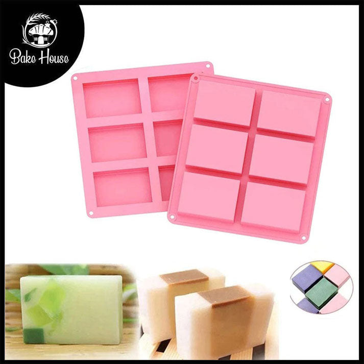 Rectangle Shape Baking And Soap Mold 6 Cavity