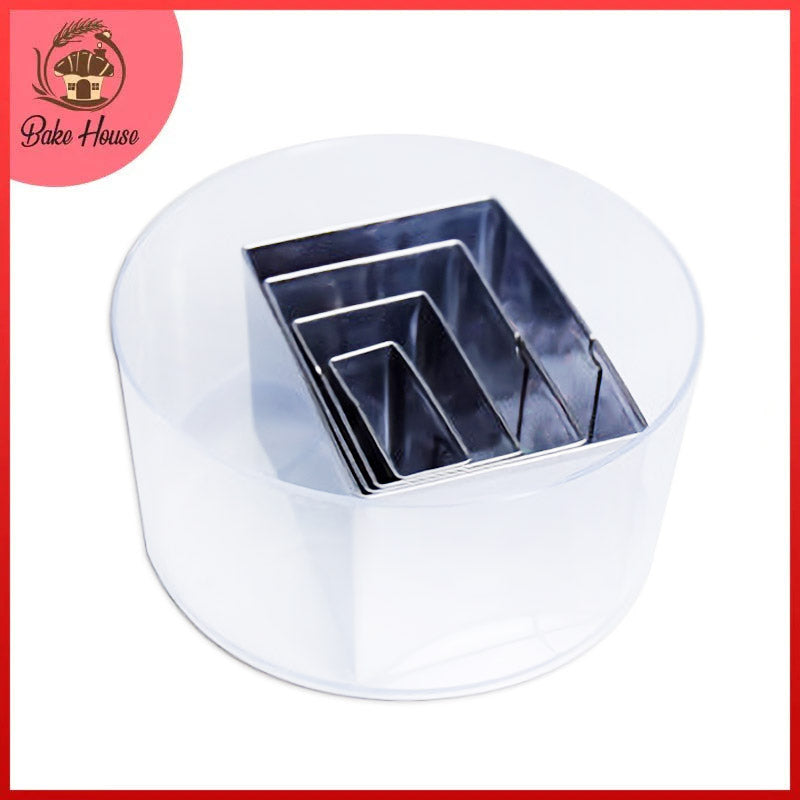 Rectangle Shape Cookie Cutter Stainless Steel 4Pcs Set