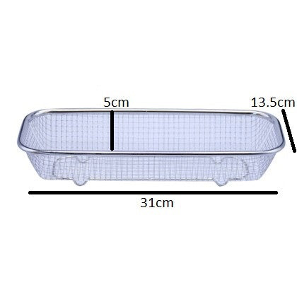 Rectangle Stainless Steel Kitchen Utensils Basket 31x13.5x5 cm