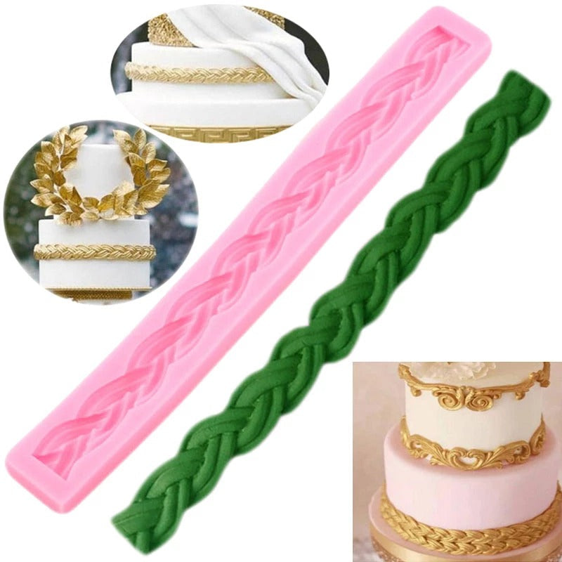 Rope Border Silicone Fondant Mold Large