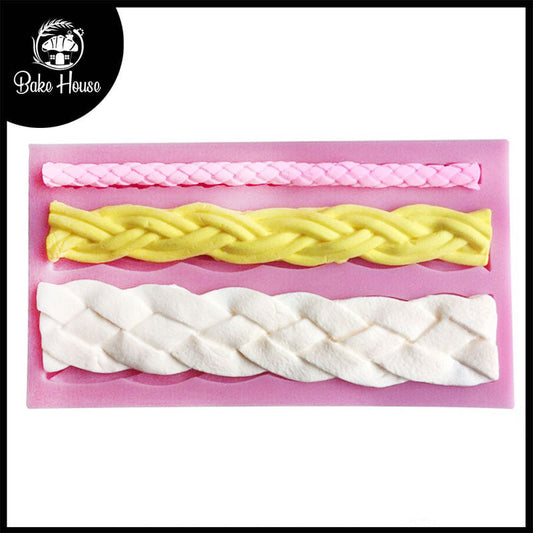 Rope Shapes Silicone Fondant & Chocolate Mold 3 Cavity