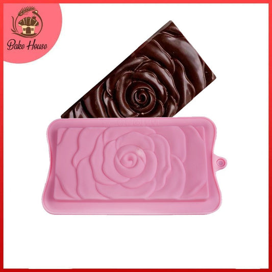 Rose Design Silicone Chocolate Bar Mold