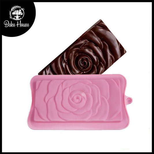 Rose Design Silicone Chocolate Bar Mold