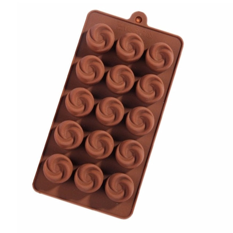 Rose Flower Silicone Chocolate & Candy Mold 15 Cavity