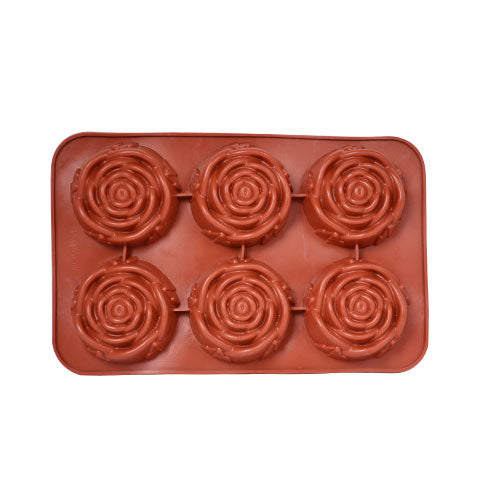Rose Flower Silicone Mold 6 Cavity