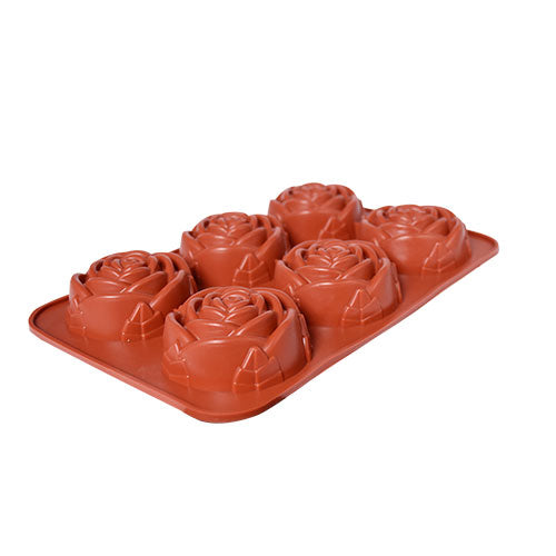 Rose Flower Silicone Mold 6 Cavity