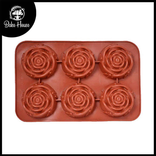 Rose Flower Silicone Mold 6 Cavity