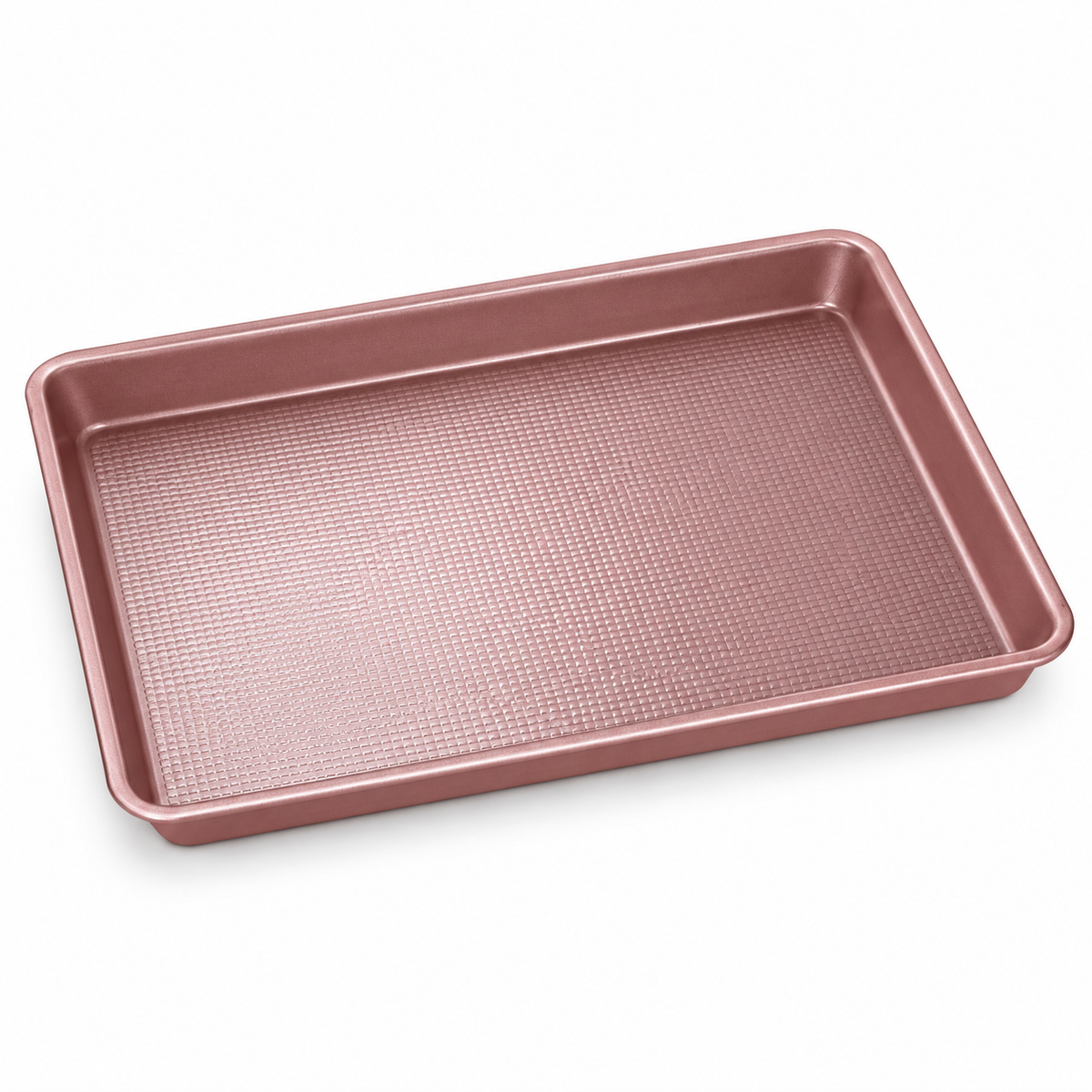 Nonstick Textured Rectangular Baking Tray Rose Pink