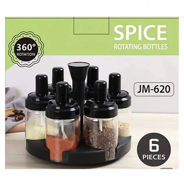 Spice Rack 6 Bottles Rotating - Function Junction